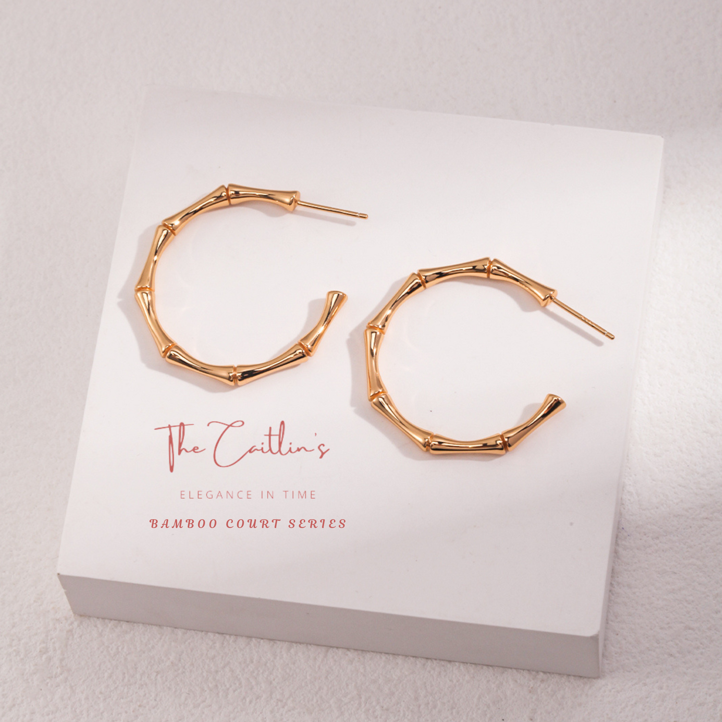 18K Gold-Plated 925 Silver Hoop Earrings