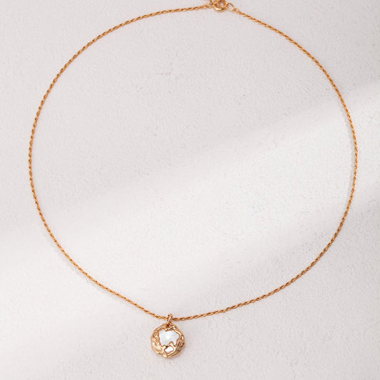 18K Gold-Plated 925 Silver Pearl Necklace