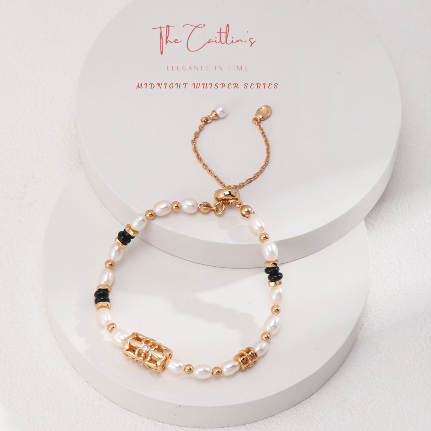 18K Gold-Plated 925 Silver Pearl Zircon Bracelet